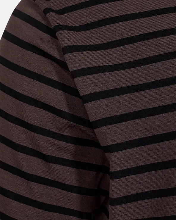Resteröds T-shirt "o-neck" | Bamboo Viscose | Brown/Black
