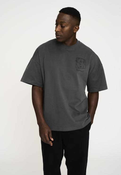 Resteröds T-shirt With Print "dev" | 100% Cotton | Dark Gray