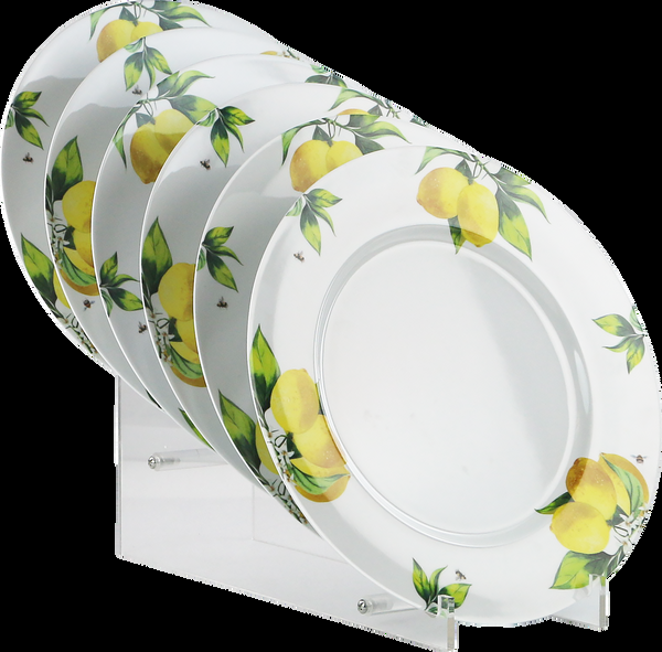 Reston Lloyd 6pc Melamine Dinner Plate Set Fresh Lemons