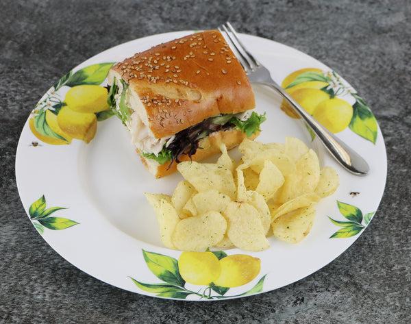 Reston Lloyd 6pc Melamine Dinner Plate Set Fresh Lemons