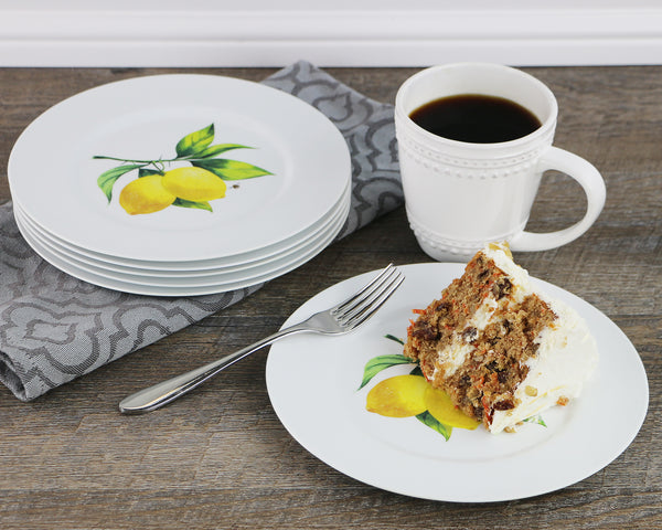 Reston Lloyd 6pc Melamine Salad Plate Set Fresh Lemons