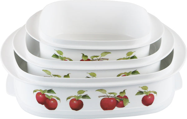 Reston Lloyd 6pc Microwave Cookware & Storage Set Harvest Apples