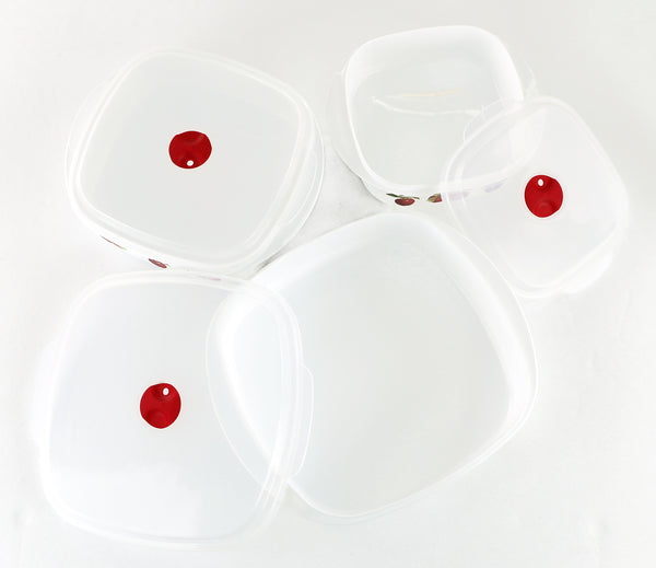 Reston Lloyd 6pc Microwave Cookware & Storage Set Harvest Apples