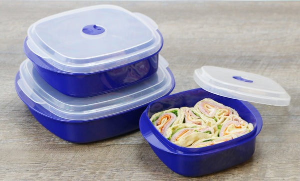 Reston Lloyd 6pc Microwave Cookware & Storage Set Indigo