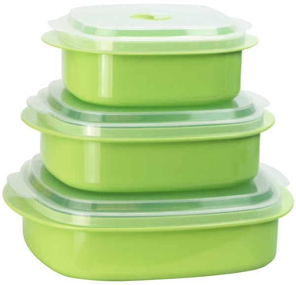 reston lloyd 6pc Microwave Cookware & Storage Set Lime