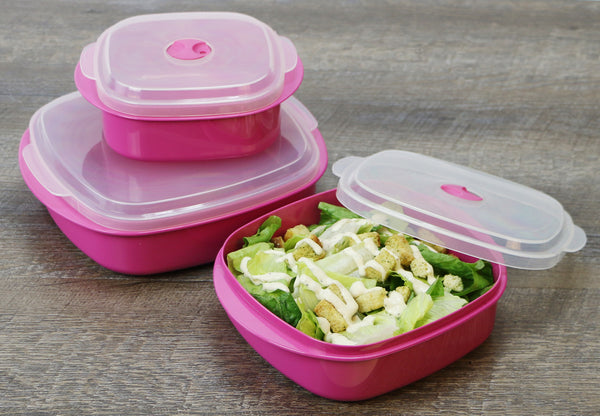 Reston Lloyd 6pc Microwave Cookware & Storage Set Magenta