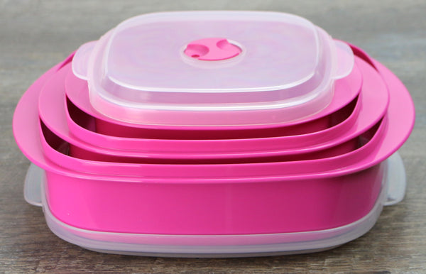 Reston Lloyd 6pc Microwave Cookware & Storage Set Magenta