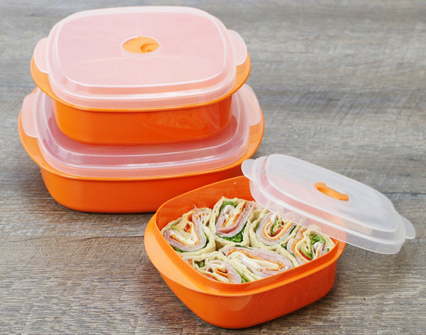 Reston Lloyd 6pc Microwave Cookware & Storage Set Orange