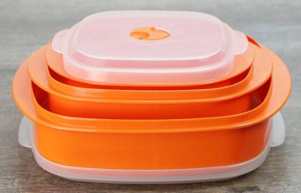 Reston Lloyd 6pc Microwave Cookware & Storage Set Orange