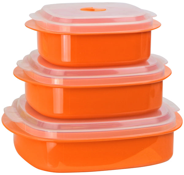 reston lloyd 6pc Microwave Cookware & Storage Set Orange