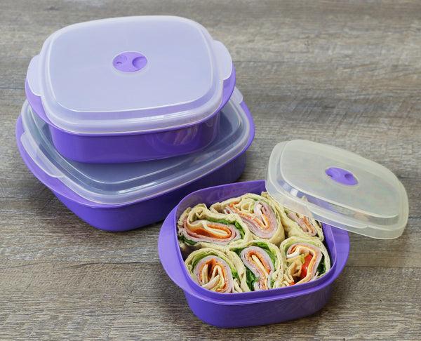Reston Lloyd 6pc Microwave Cookware & Storage Set Purple