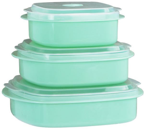 reston lloyd 6pc Microwave Cookware & Storage Set Seafoam