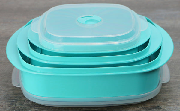 Reston Lloyd 6pc Microwave Cookware & Storage Set Turquoise