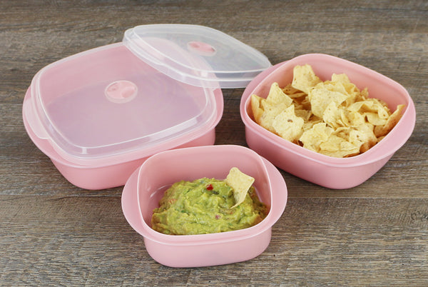 Reston Lloyd 6pcMicrowave Cookware & Storage Set PInk