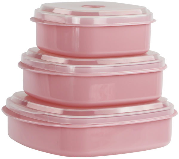 reston lloyd 6pcMicrowave Cookware & Storage Set PInk