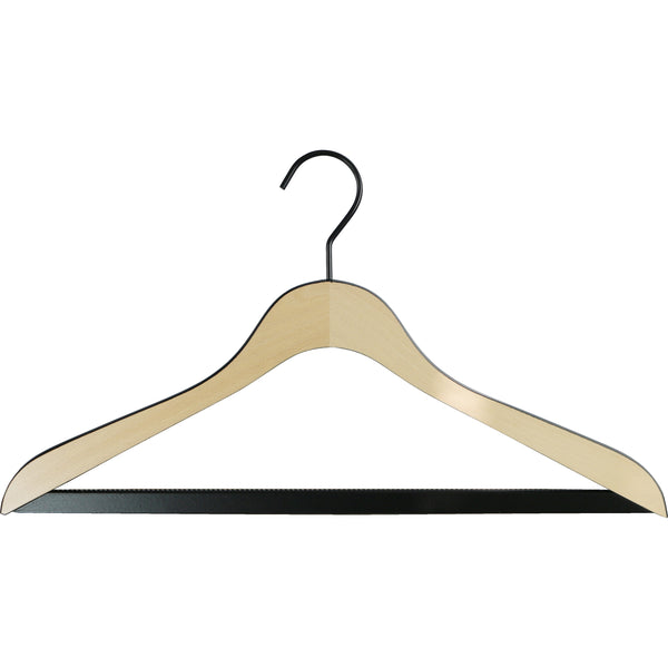 reston lloyd Bi-Color Classic 45 Hanger with Pant Bar Black Hook