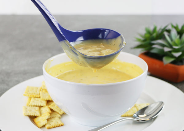 Reston Lloyd Calypso Basics BPA-Free Melamine Kitchen 4-Piece Food Grade Plastic Utensil Set With Spoon Spatula Ladle Slotted Spoon By Reston Lloyd Indigo