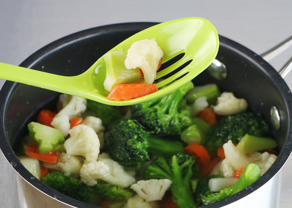 Reston Lloyd Calypso Basics BPA-Free Melamine Kitchen 4-Piece Food Grade Plastic Utensil Set With Spoon Spatula Ladle Slotted Spoon By Reston Lloyd Lime