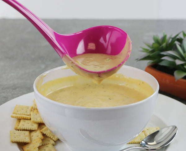 Reston Lloyd Calypso Basics BPA-Free Melamine Kitchen 4-Piece Food Grade Plastic Utensil Set With Spoon Spatula Ladle Slotted Spoon By Reston Lloyd Magenta