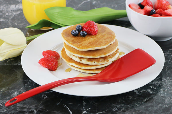 Reston Lloyd Calypso Basics BPA-Free Melamine Kitchen 4-Piece Food Grade Plastic Utensil Set With Spoon Spatula Ladle Slotted Spoon By Reston Lloyd Red