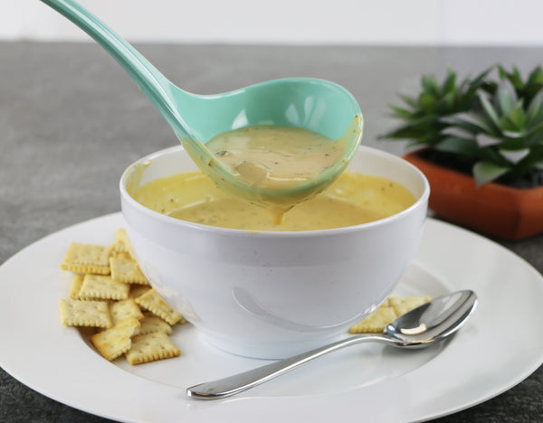 Reston Lloyd Calypso Basics BPA-Free Melamine Kitchen 4-Piece Food Grade Plastic Utensil Set With Spoon Spatula Ladle Slotted Spoon By Reston Lloyd Seafoam