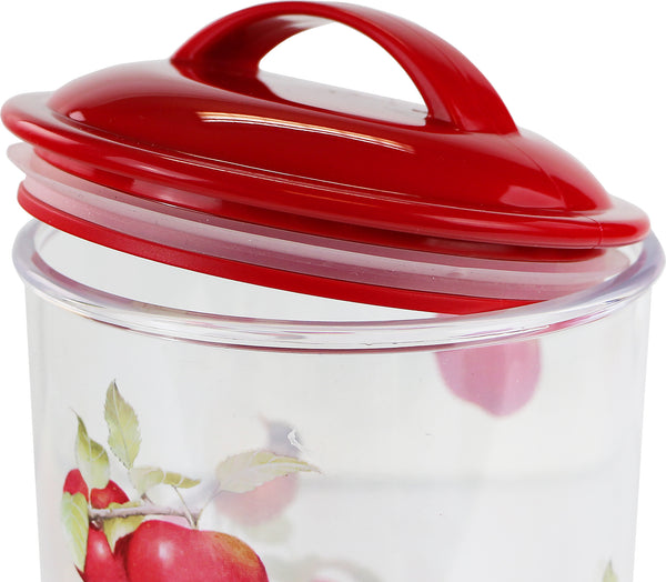 Reston Lloyd Calypso Basics By Reston Lloyd Acrylic Storage Canisters Set Of 3 - Harvest Apples