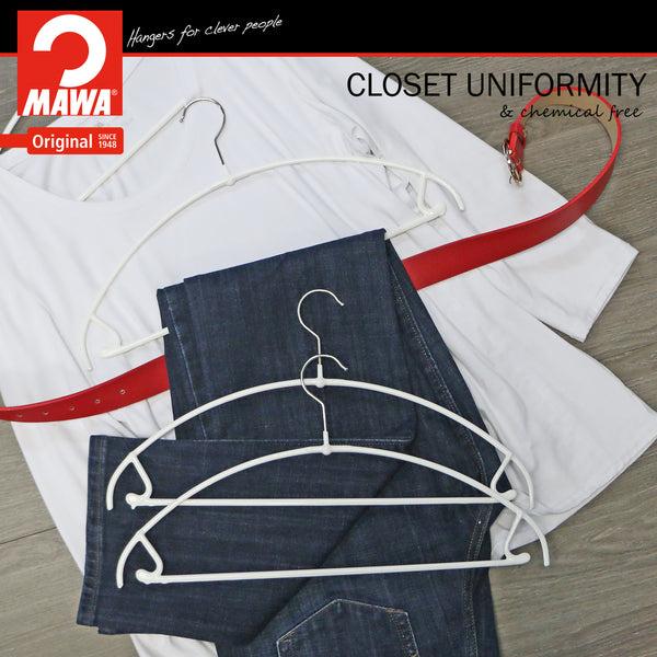 Reston Lloyd Euro Ultra Thin 42-PTU Pant Bar/Skirt Hook Hanger White