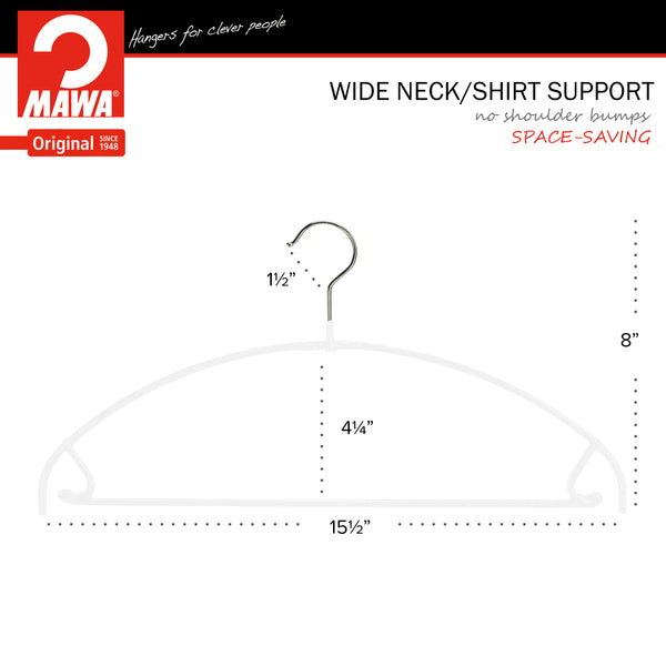 Reston Lloyd Euro Ultra Thin 42-PTU Pant Bar/Skirt Hook Hanger White