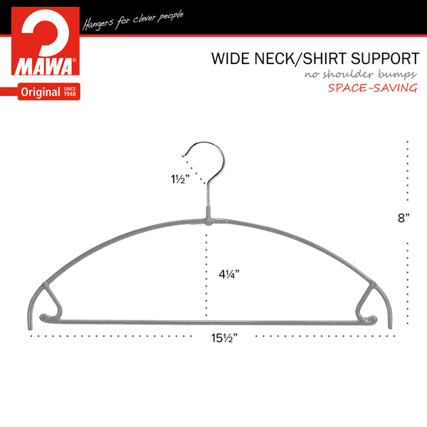 Reston Lloyd Euro Ultra Thin 42-PTU Pant Bar/Skirt Hook Hanger Silver
