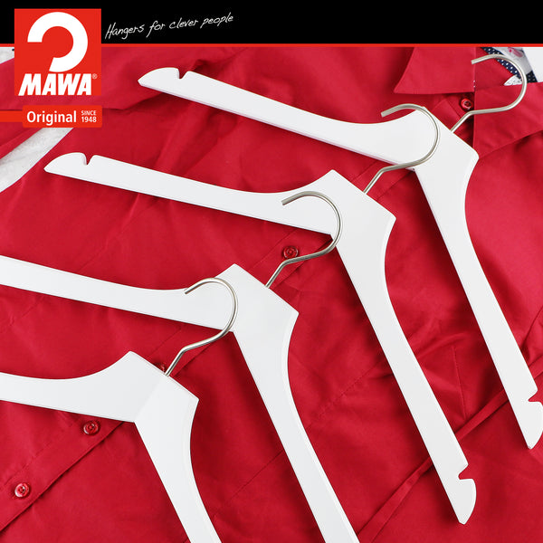 Reston Lloyd Metropolis Series Bodyform Shirt With Shoulder Notches Hanger Profi 45/RE White Silver Hook