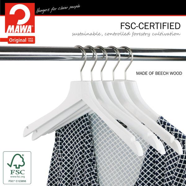 Reston Lloyd Metropolis Series Bodyform Shirt With Shoulder Notches Hanger Profi 45/RE White Silver Hook