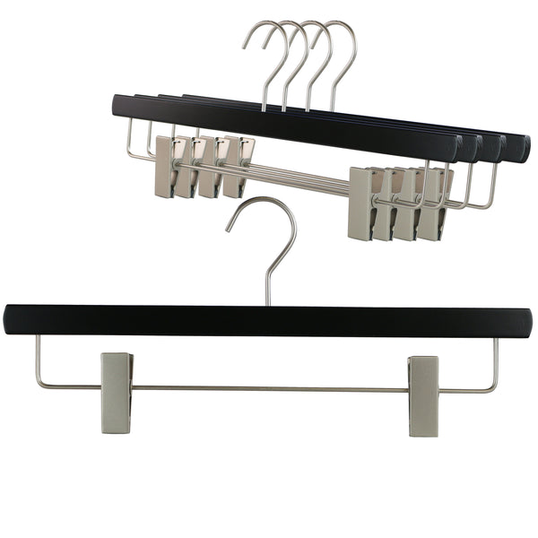 reston lloyd Metropolis Series Pant & Skirt Hanger with Adjustable Clips Trend 40D Black Silver Hook