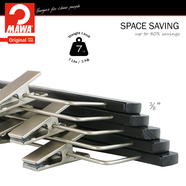 Reston Lloyd Metropolis Series Pant & Skirt Hanger With Adjustable Clips Trend 40D Black Silver Hook