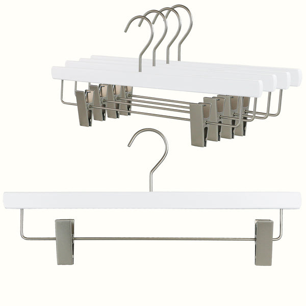 reston lloyd Metropolis Series Pant & Skirt Hanger with Adjustable Clips Trend 40D White Silver Hook