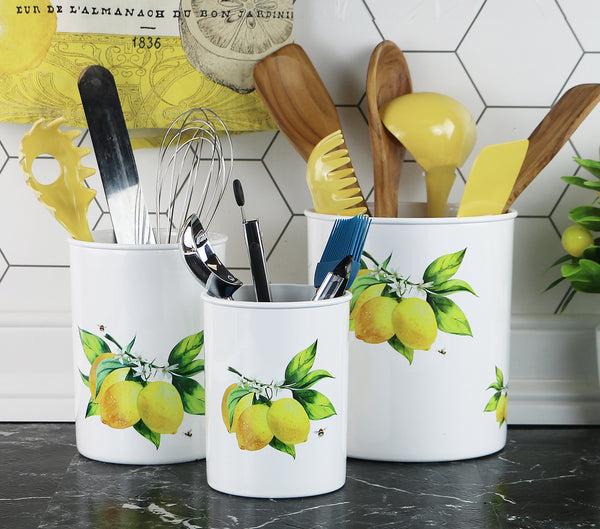 Reston Lloyd Mini Plastic Utensil Holder Fresh Lemon