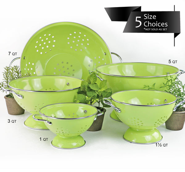 reston lloyd Powder Coated Colanders Various Sizes Lime