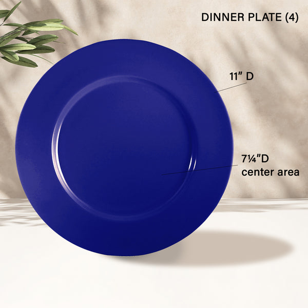 Reston Lloyd 12pc Melamine Dinner Set Indigo