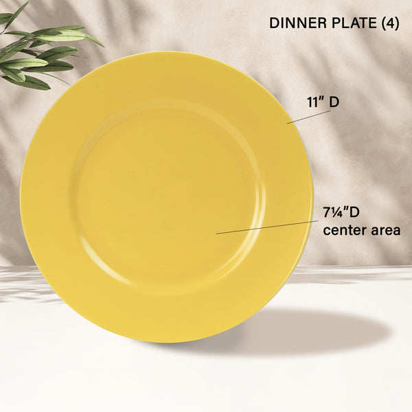 Reston Lloyd 12pc Melamine Dinner Set Lemon