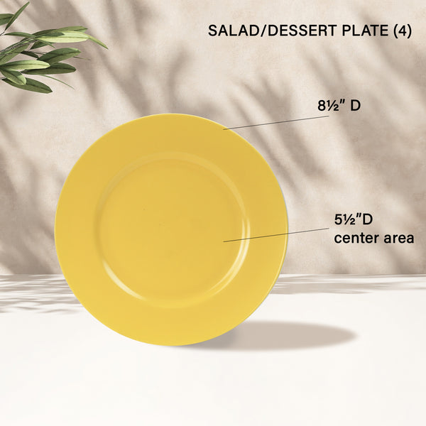 Reston Lloyd 12pc Melamine Dinner Set Lemon