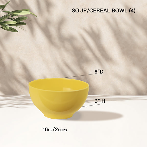 Reston Lloyd 12pc Melamine Dinner Set Lemon