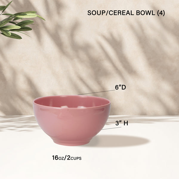 Reston Lloyd 12pc Melamine Dinner Set Pink