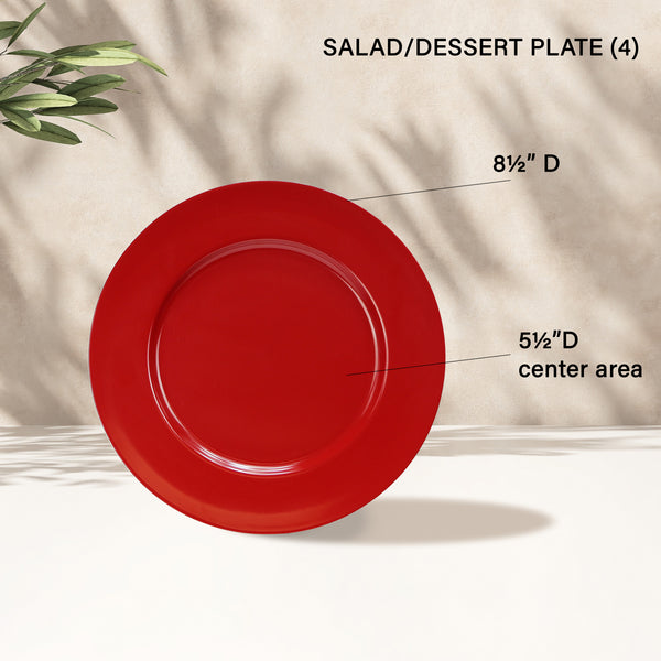 Reston Lloyd 12pc Melamine Dinner Set Red