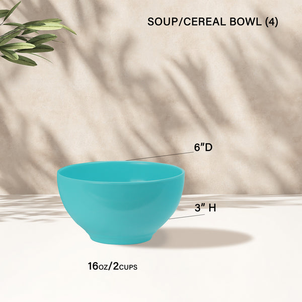 Reston Lloyd 12pc Melamine Dinner Set Turquoise