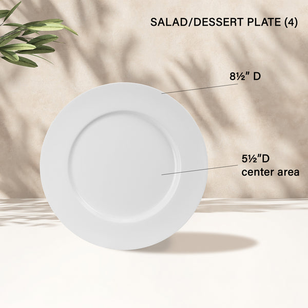 Reston Lloyd 12pc Melamine Dinner Set White