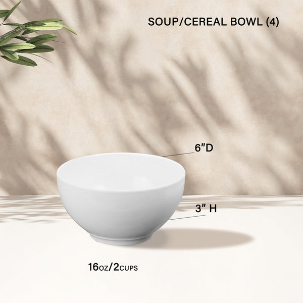 Reston Lloyd 12pc Melamine Dinner Set White