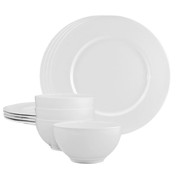 reston lloyd 12pc Melamine Dinner Set White
