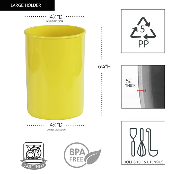 Reston Lloyd 3pc Plastic Utensil Holders Lemon