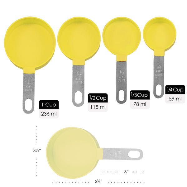 Reston Lloyd 4pc Measuring Cup Set Lemon