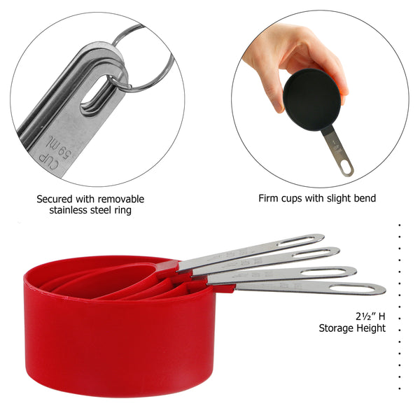 Reston Lloyd 4pc Measuring Cup Set Red