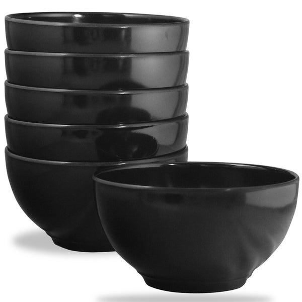 reston lloyd 6pc Melamine Bowl Set Black